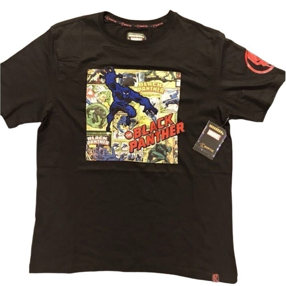 DE.KRYPTIC x MARVEL Black Panther Tee with Embroidery Size Unisex Small Rare SOO